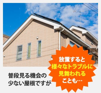 放置して起こる様々な屋根トラブル