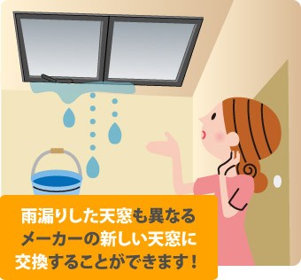 天窓の交換はメーカーが違っても可能です。