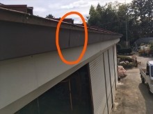 破風板金ジョイント部にはコーキング