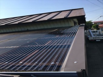 ケラバ包み板金取付完了