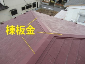 棟板金仕様の棟
