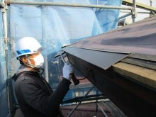 軒先唐草取り付け板金職人