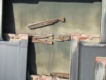 瓦を剥がした部分の瓦桟状況