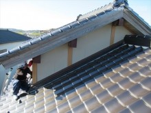 3階屋根外壁と瓦屋根