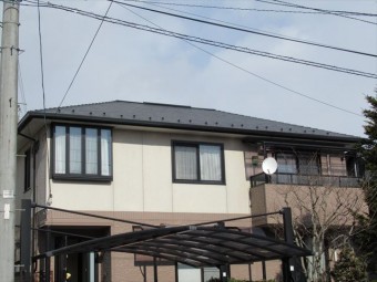 ポリカ張り替え、落雪対策