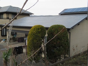 雪止設置現場