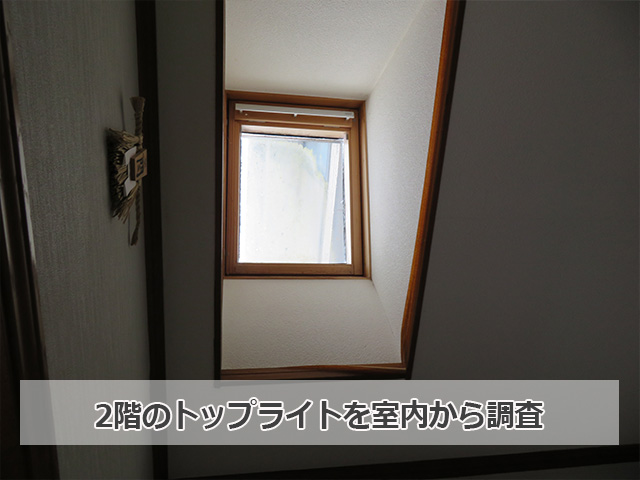 室内からトップライトを調査