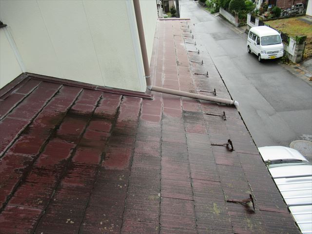 築34年のコロニアル屋根が劣化