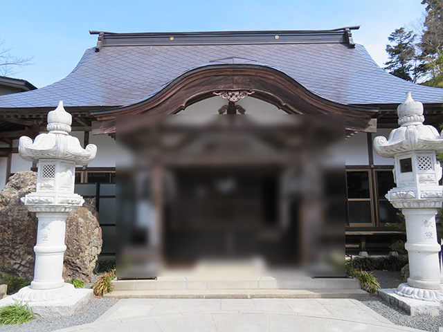 石巻市のお寺の正面外観
