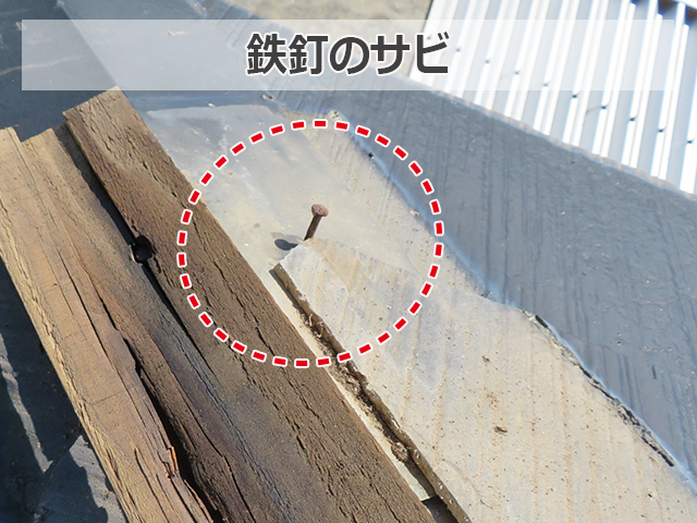 鉄釘のサビ